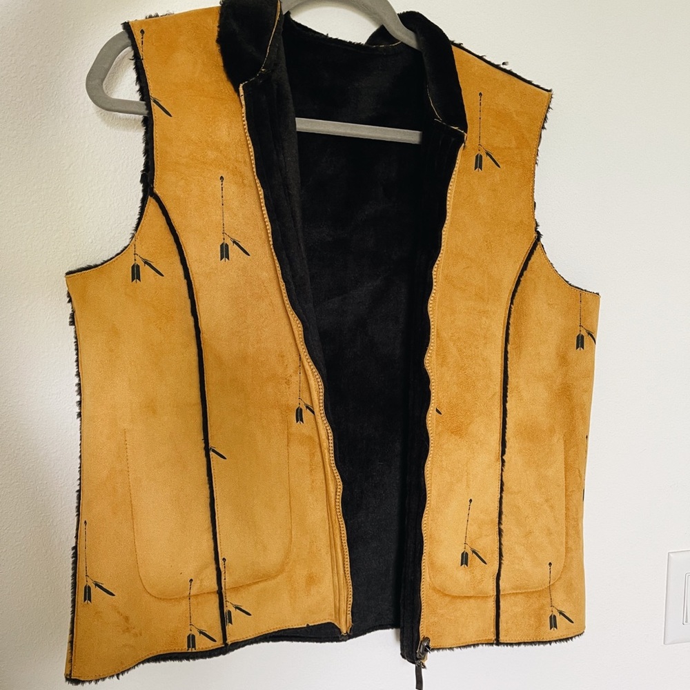 Montana Co Reversible Fur/Suede Vest Vintage